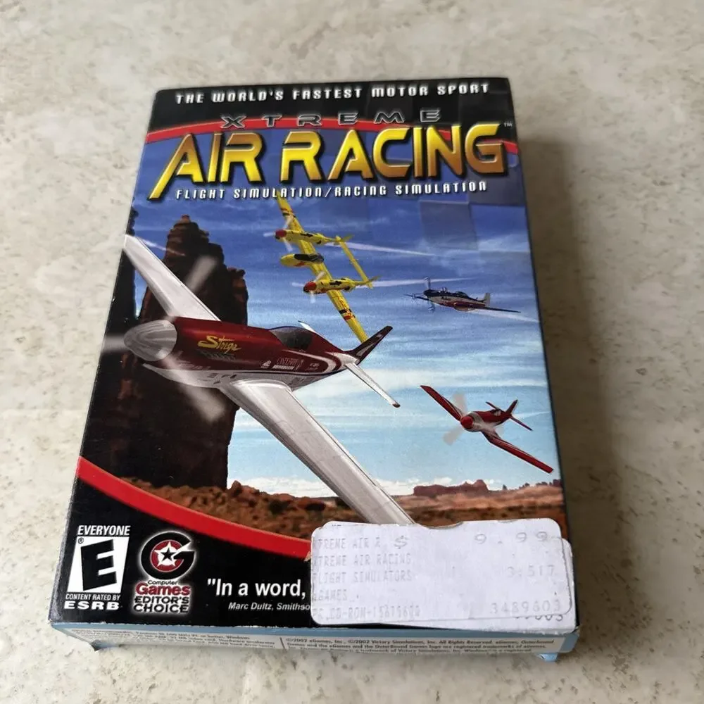 Vintage Xtreme Air Racing Flight Simulator PC Game Open Box 2000